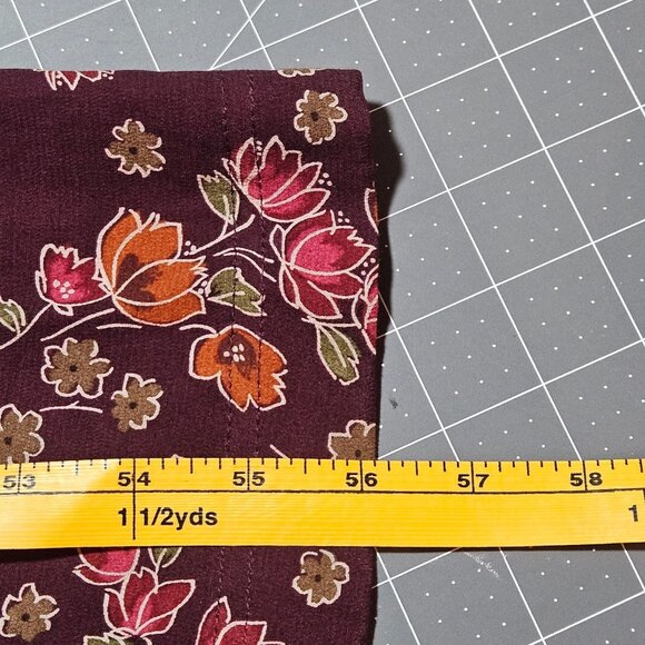 Eddie Bauer Womens 4X Purple Floral Rayon Maxi Dress With Button Front & Long Sl - Picture 13 of 16